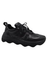 2314001Y SİYAH Kadın Deri Sneakers Ayakkab