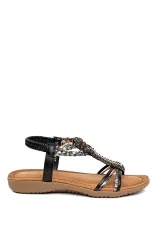 24Y150-38 SİYAH SANDALET