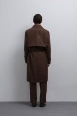 A25Y5010 Kahve Relax Fit Erkek Trençkot