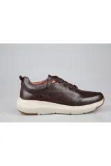 21114 KAHVE HAKİKİ DERİ SNEAKER