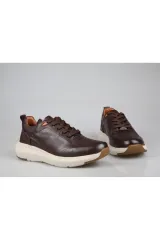 21114 KAHVE HAKİKİ DERİ SNEAKER