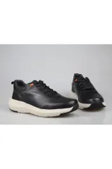21114 SİYAH HAKİKİ DERİ SNEAKER