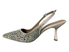 324 K008 TAŞLI BEJ TOPUKLU AYAKKABI