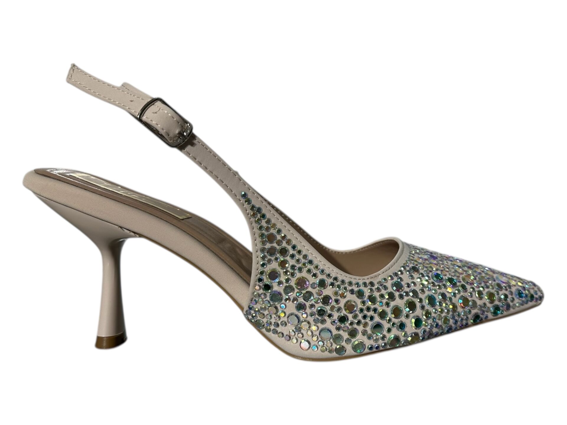 324 K008 TAŞLI BEJ TOPUKLU AYAKKABI