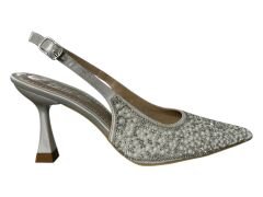 454 K368 SEDEF IŞILTILI BONCUK DETAYLI TOPUKLU AYAKKABI