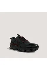16065 SİYAH DERİ SNEAKER