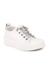 24Y384-3 BEYAZ CONVERSE TARZI TAŞLI AYAKKABI