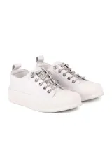 24Y384-3 BEYAZ CONVERSE TARZI TAŞLI AYAKKABI
