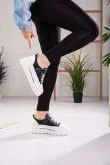 24Y314-8 SİYAH  CONVERSE TARZI AYAKKABI