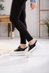 24Y314-8 SİYAH  CONVERSE TARZI AYAKKABI