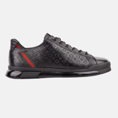17276 SNEAKER SİYAH DERİ AYAKKABI