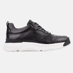 17123 SİYAH SNEAKER DERİ AYAKKABI