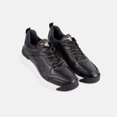 17123 SİYAH SNEAKER DERİ AYAKKABI