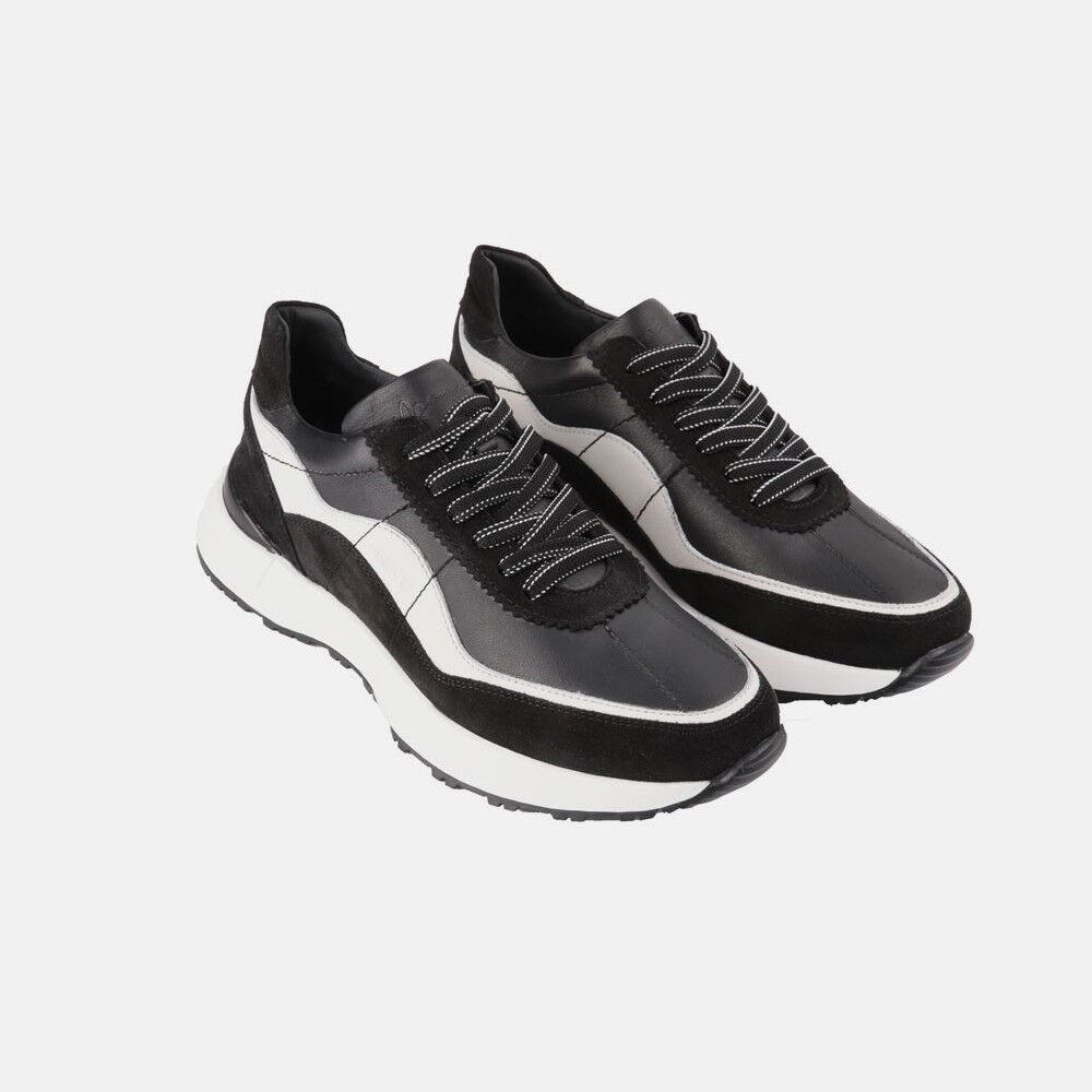 19154 SİYAH BEYAZ SNEAKER AYAKKABI