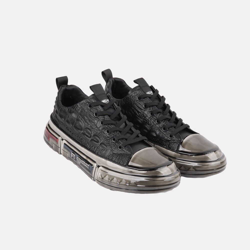 21331 SİYAH HAKİKİ DERİ SNEAKER DERİ AYAKKABI